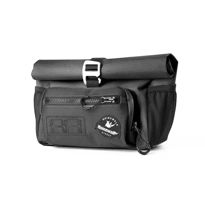 Sacoche guidon vélo vintage noire 4L