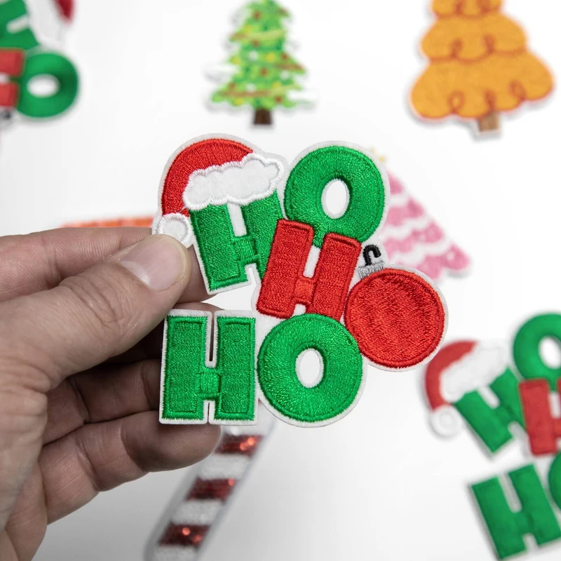 Écusson de Noël « Ho Ho Ho » brodé | Thermocollant