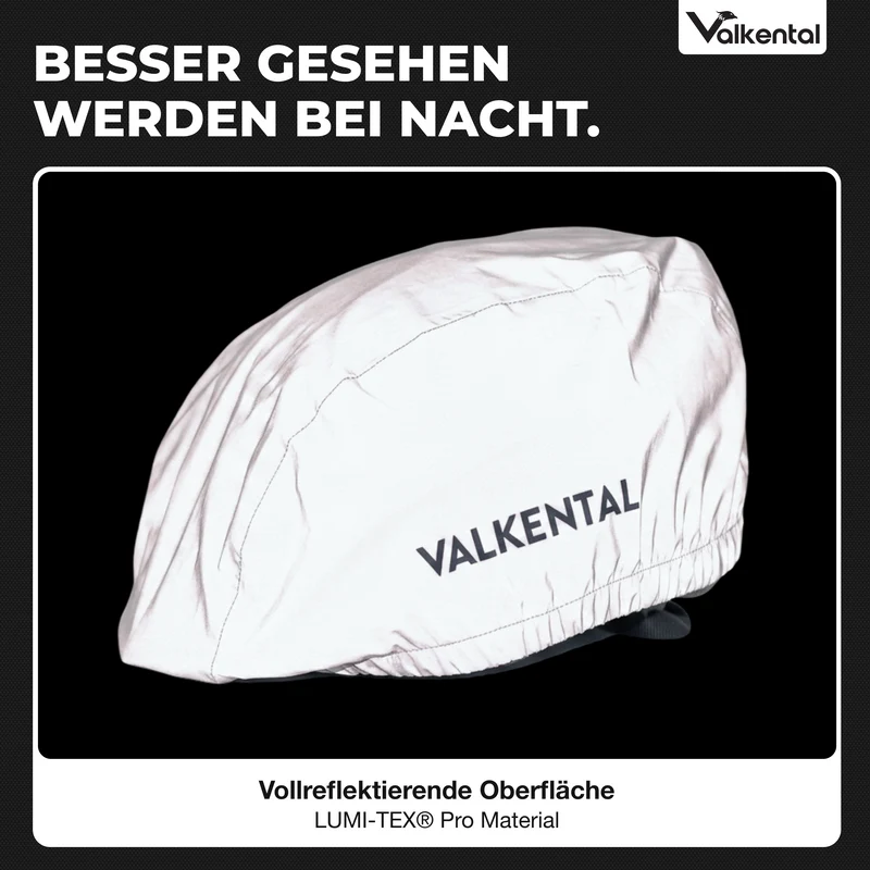 Casque de vélo imperméable - 100 % imperméable et entièrement réfléchissant