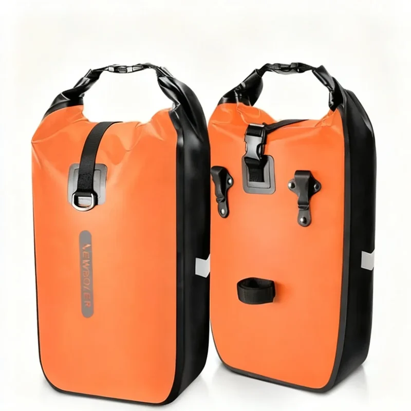 Sacoche vélo Porte-Bagages 2x20L orange