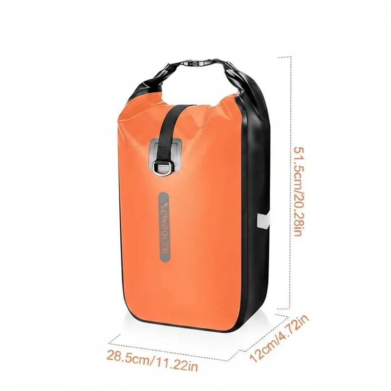Sacoche vélo Porte-Bagages 2x20L orange