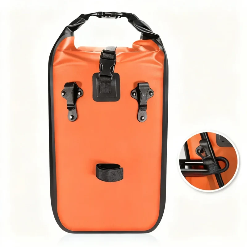 Sacoche vélo Porte-Bagages 2x20L orange