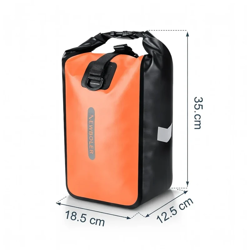 Sacoche vélo Porte-Bagages 2x10L Orange