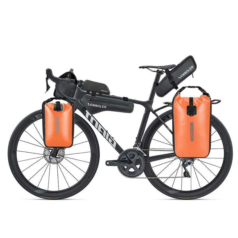 Sacoche vélo Porte-Bagages 2x10L Orange