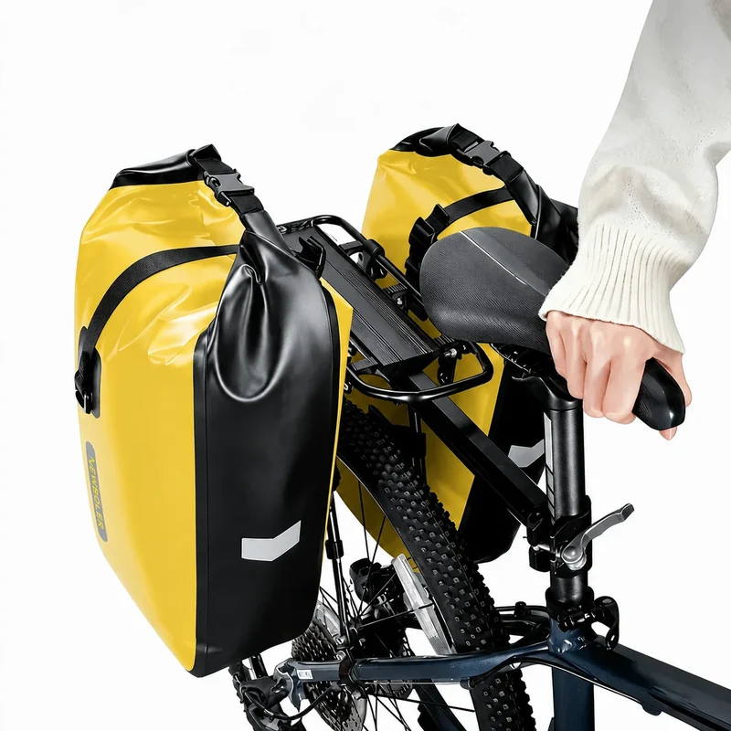 Sacoche vélo Porte-Bagages 2x20L jaune