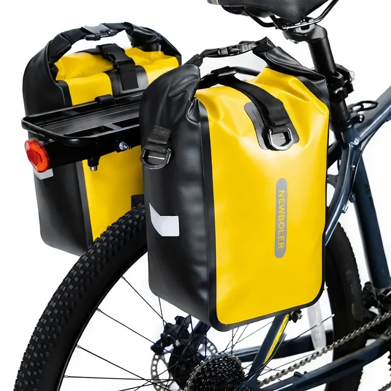 Sacoche vélo Porte-Bagages 2x10L Jaune