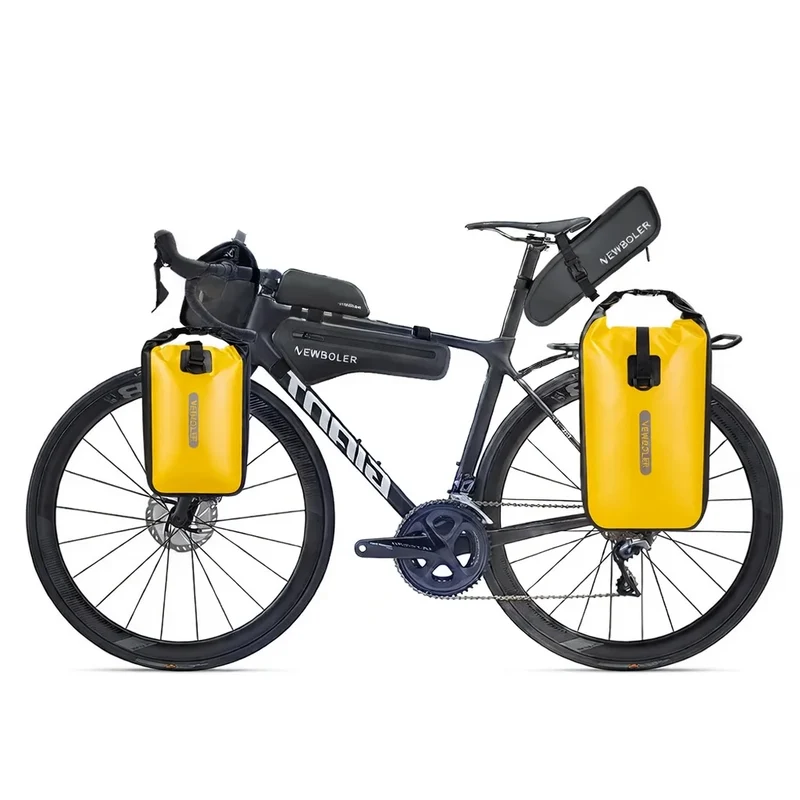 Sacoche vélo Porte-Bagages 2x10L Jaune