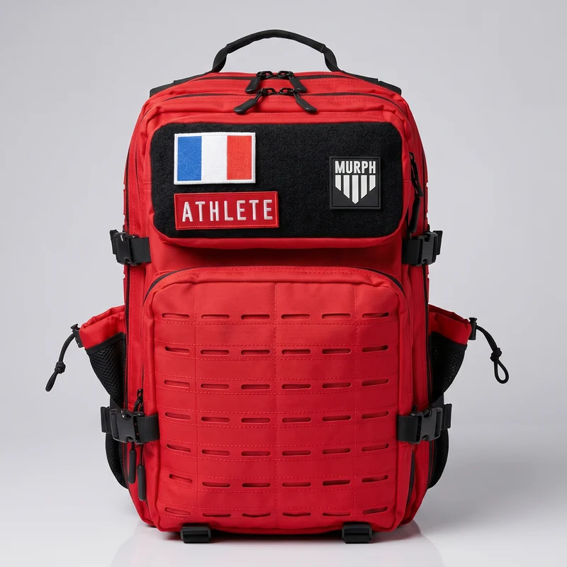Sac à Dos Tactique 45L Hero - Rouge & Noir