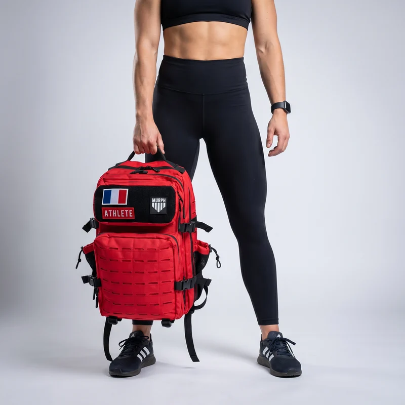 Sac à Dos Tactique 45L Hero - Rouge & Noir
