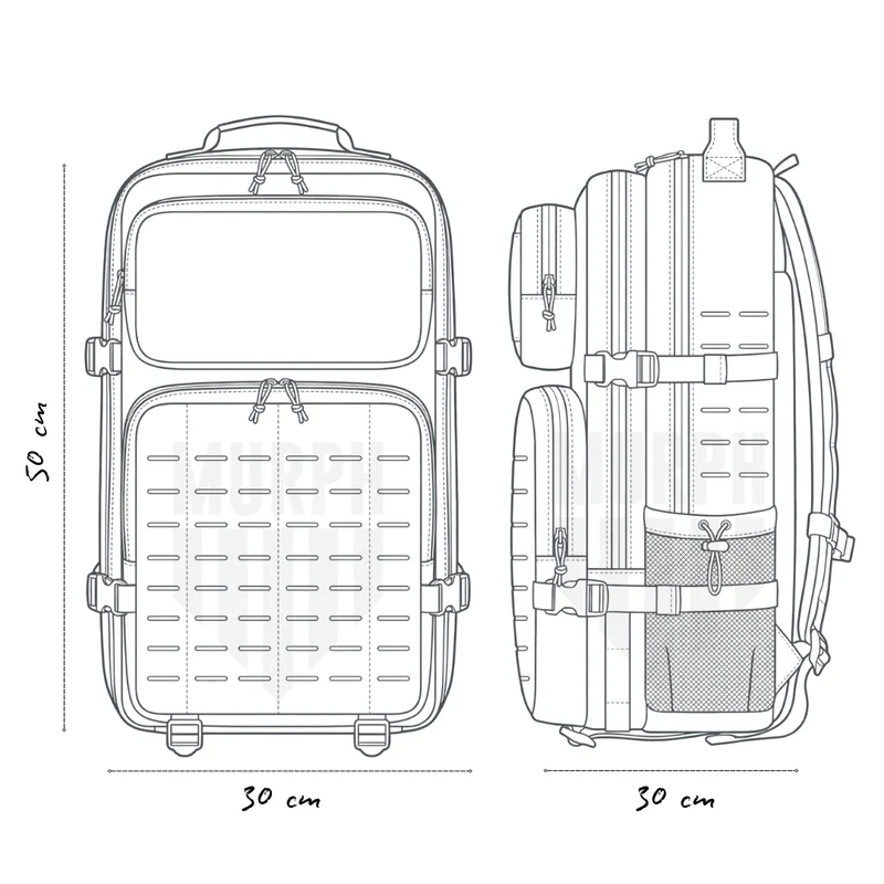 Sac à Dos Tactique 45L Hero - Marron