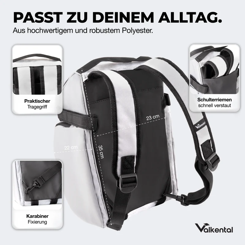 Trunk Bag - Sacoche de porte-bagages 3 en 1 à fixation par-dessus avec fonction sac à dos - Produit de deuxième choix