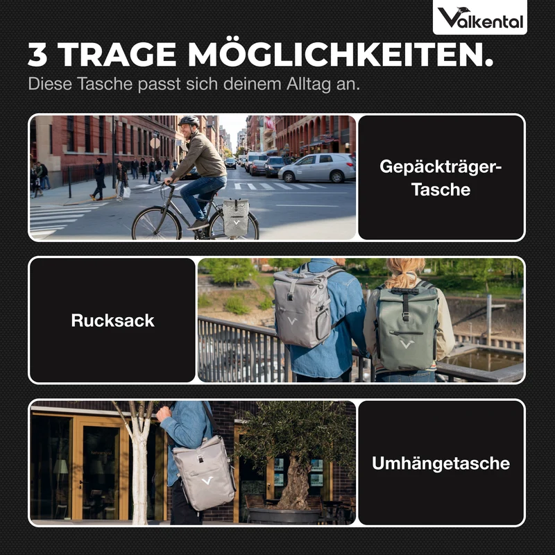 Sac de vélo ValkPro 3 en 1 - un produit polyvalent et ultra-fonctionnel - produit de deuxième choix