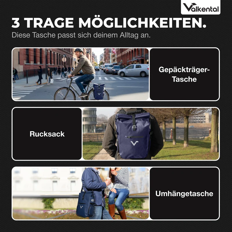 Sac de vélo ValkPro 3 en 1 - un produit polyvalent et ultra-fonctionnel - produit de deuxième choix