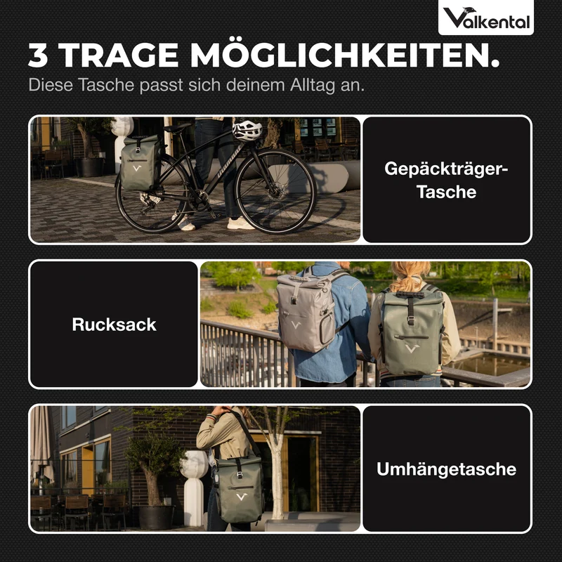 Sac de vélo ValkPro 3 en 1 - un produit polyvalent et ultra-fonctionnel - produit de deuxième choix