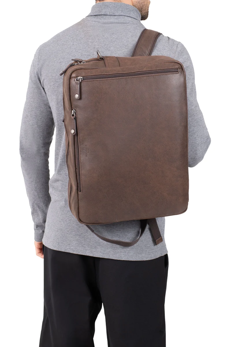 Sac transformable - 15" & A4 - Cuir