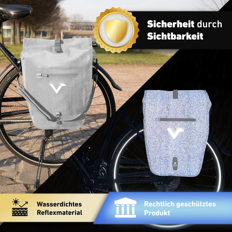 Sac à vélo Urban - Sac de porte-bagages 2 en 1 pratique au look urbain