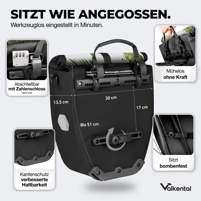 Sac à vélo - grand sac de porte-bagages imperméable - Produit de deuxième choix