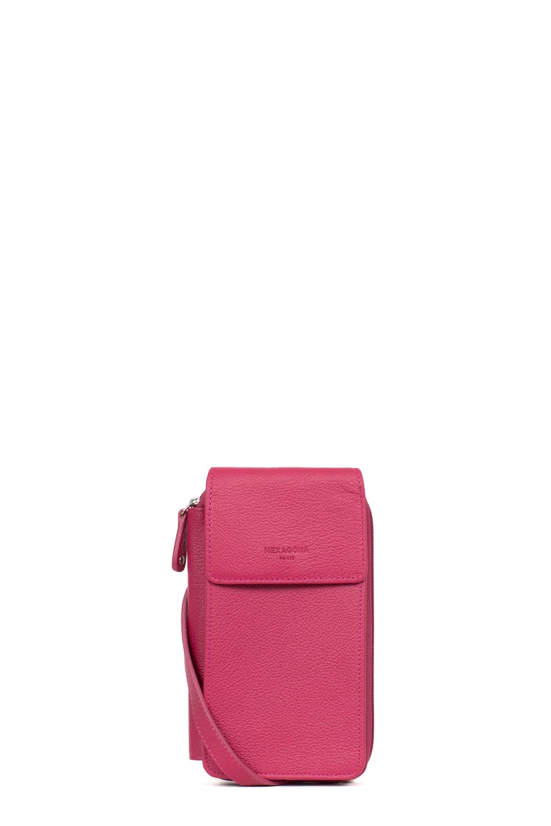 Pochette téléphone avec portefeuille - Cuir