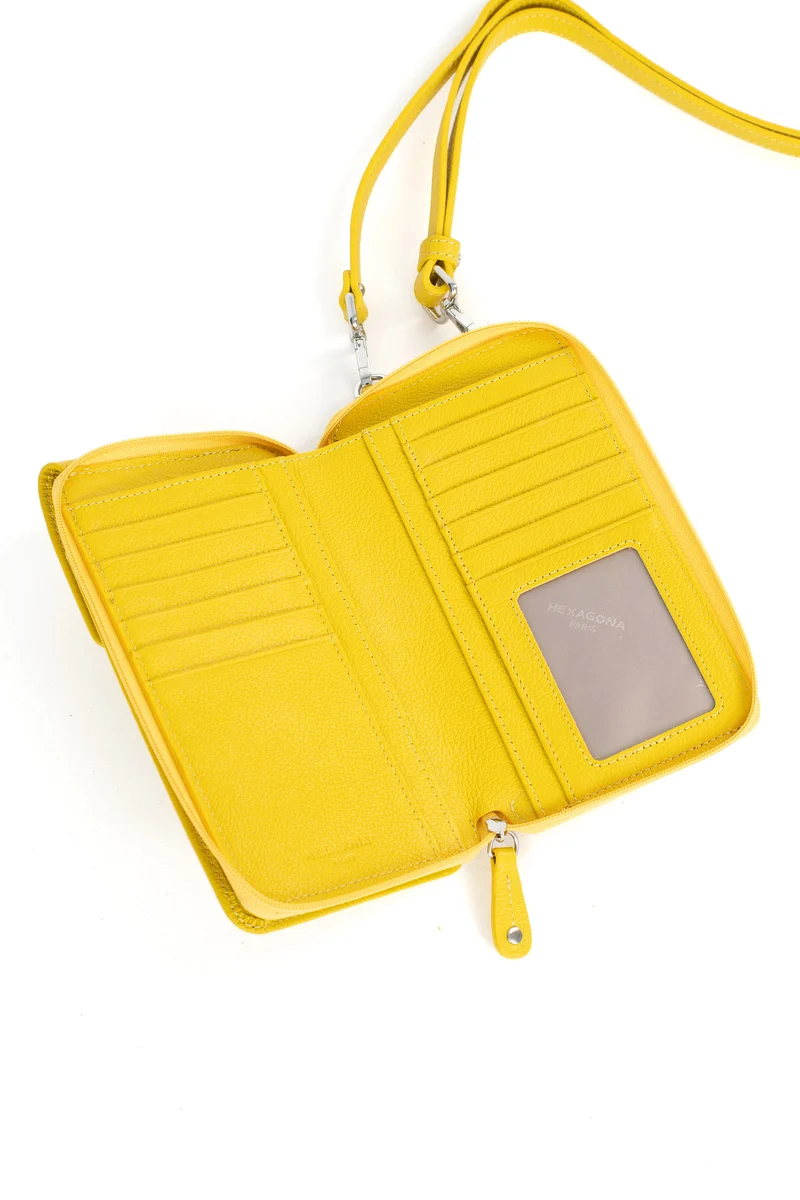 Pochette téléphone avec portefeuille - Cuir