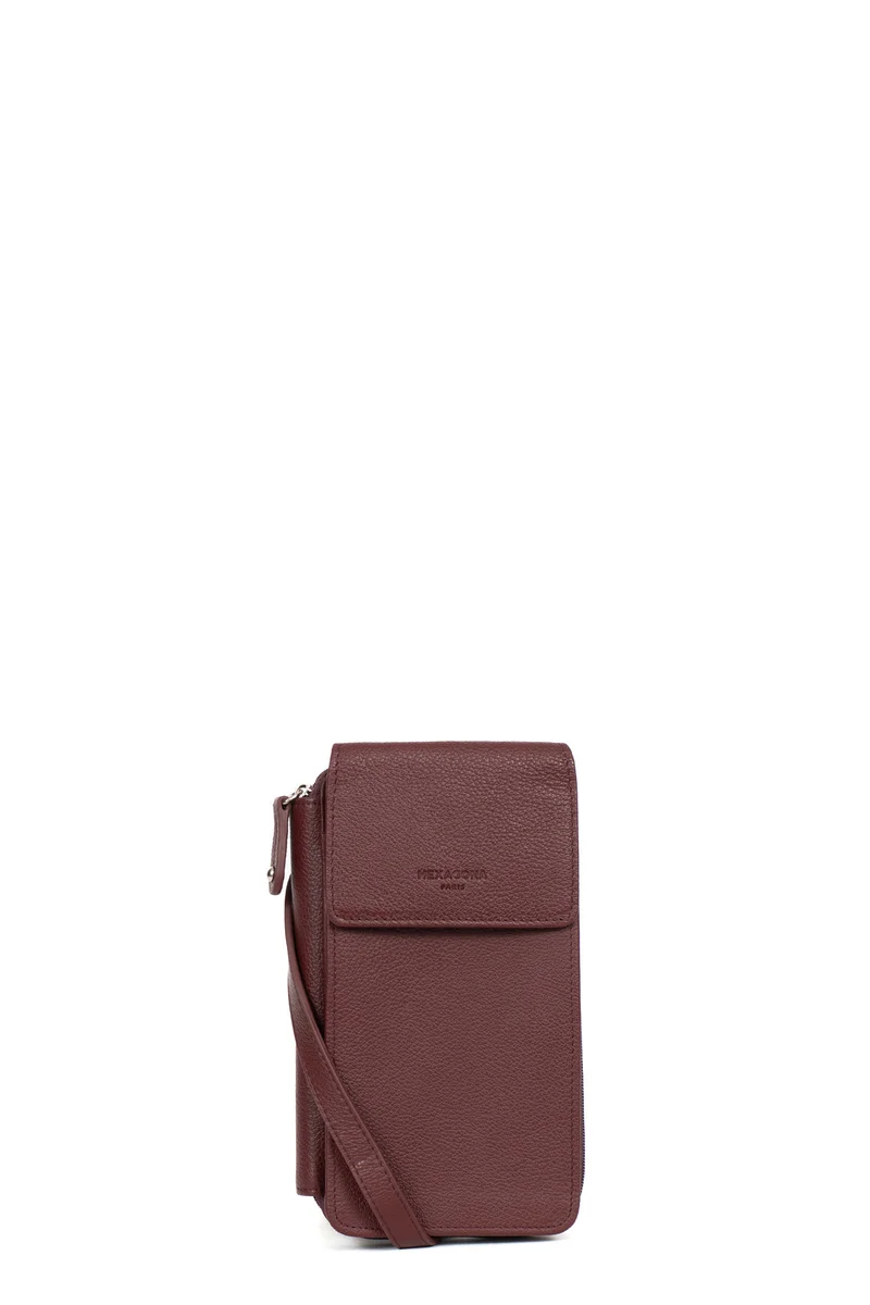 Pochette téléphone avec portefeuille - Cuir