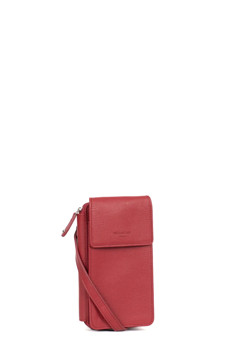 Pochette téléphone avec portefeuille - Cuir
