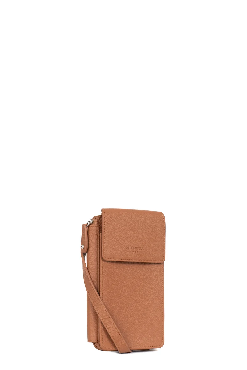 Pochette téléphone avec portefeuille - Cuir
