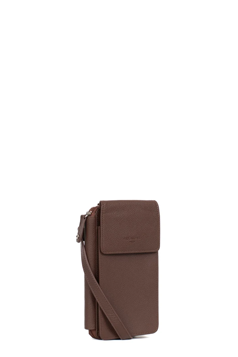 Pochette téléphone avec portefeuille - Cuir