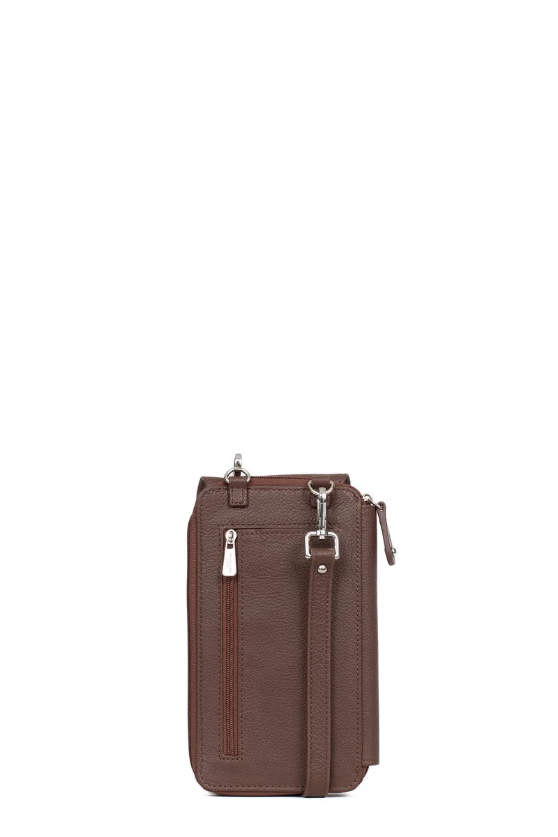 Pochette téléphone avec portefeuille - Cuir