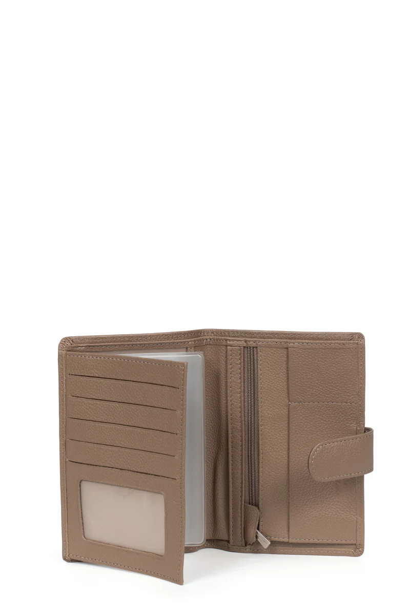 Portefeuille européen - 2 volets - Cuir