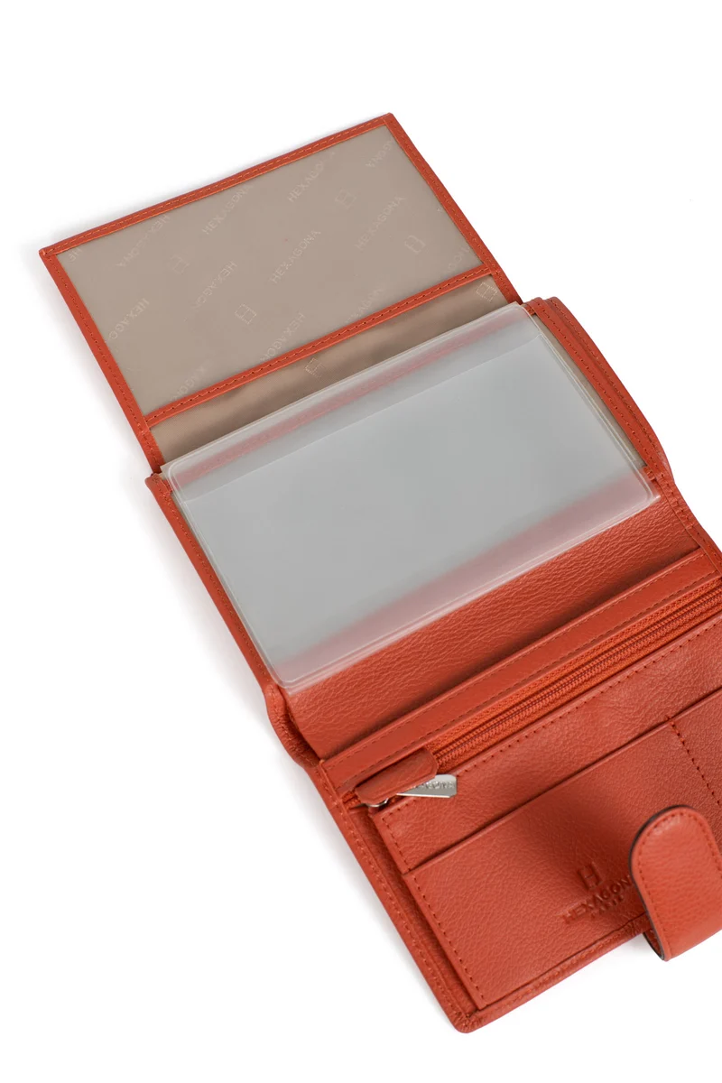 Portefeuille européen - 2 volets - Cuir