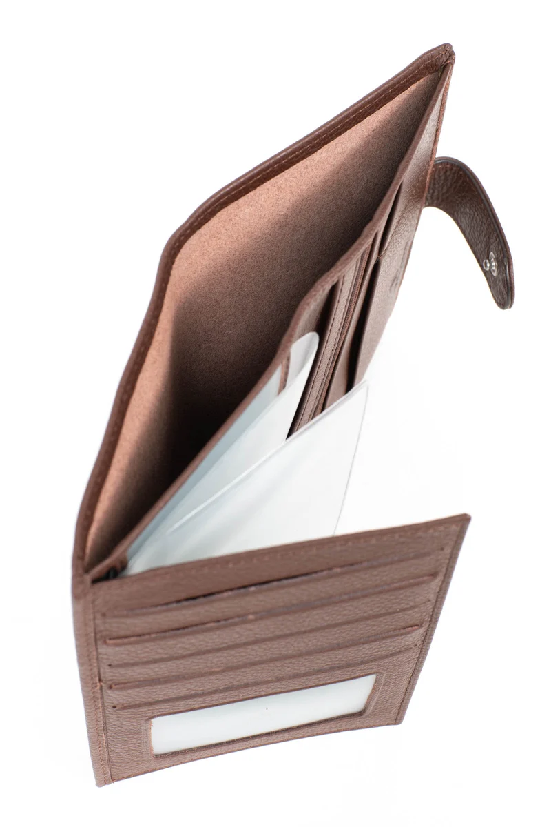 Portefeuille européen - 2 volets - Cuir