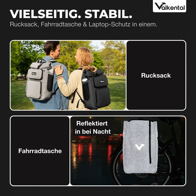 UrbanX 2.0 - Sacoche de vélo et sac à dos 2 en 1 pour la ville