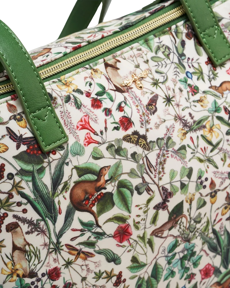 Green Garden Floral Grab Tote
