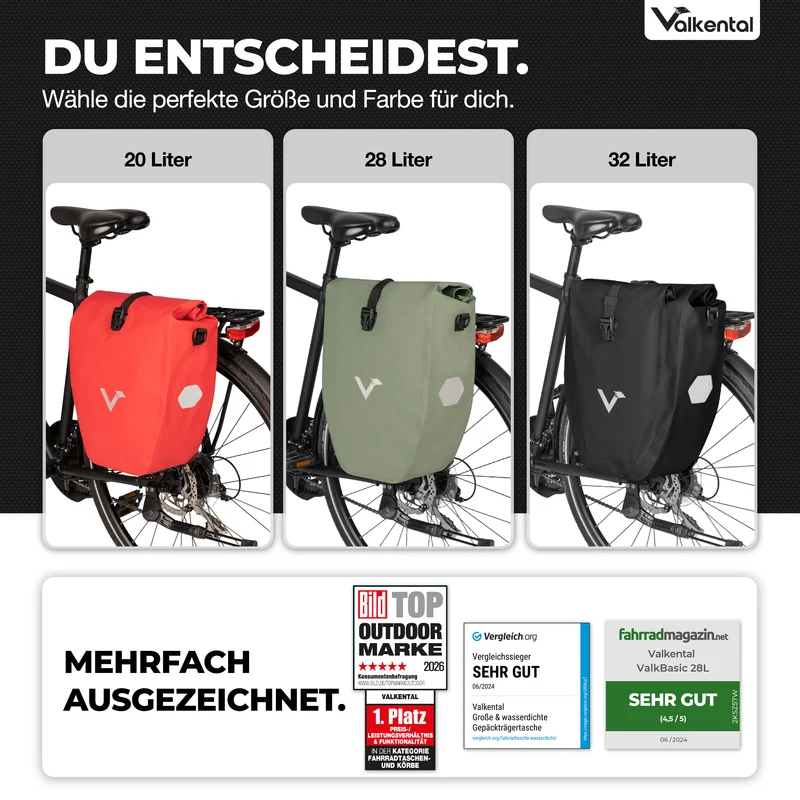 Sac à vélo - grand sac de porte-bagages imperméable