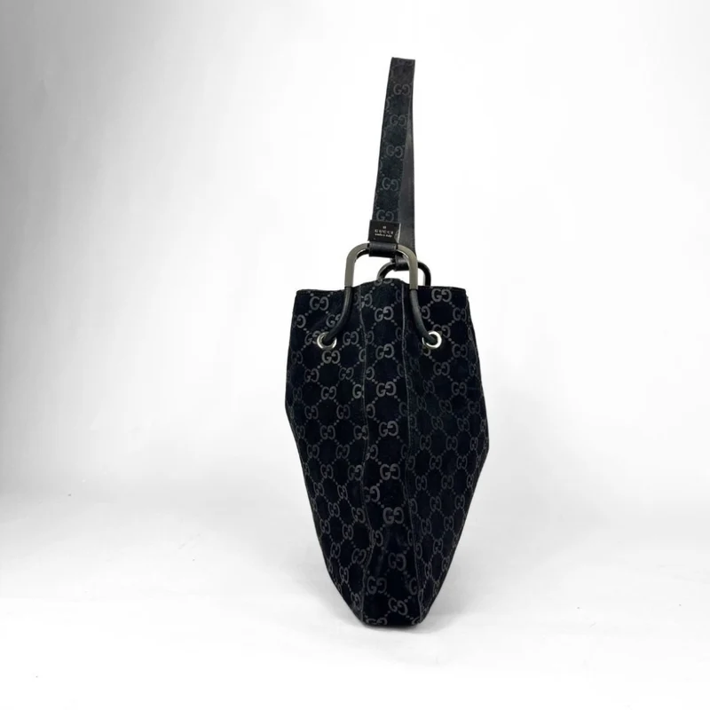 Gucci Sac bandoulière GG en daim noir