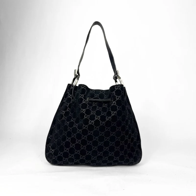 Gucci Sac bandoulière GG en daim noir
