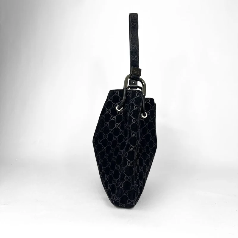 Gucci Sac bandoulière GG en daim noir