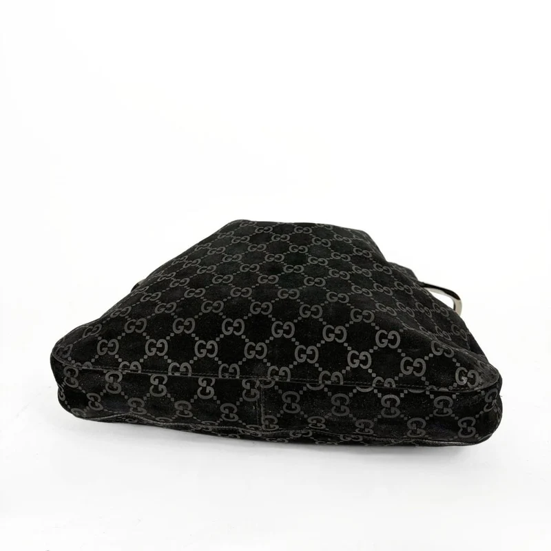 Gucci Sac bandoulière GG en daim noir