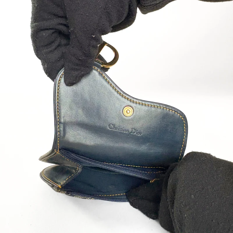 Dior Portefeuille Saddle en toile oblique