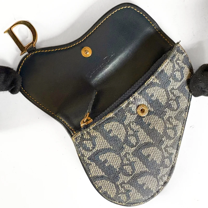 Dior Portefeuille Saddle en toile oblique
