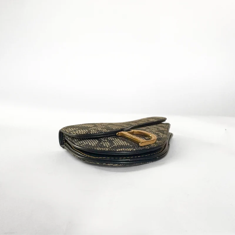 Dior Portefeuille Saddle en toile oblique