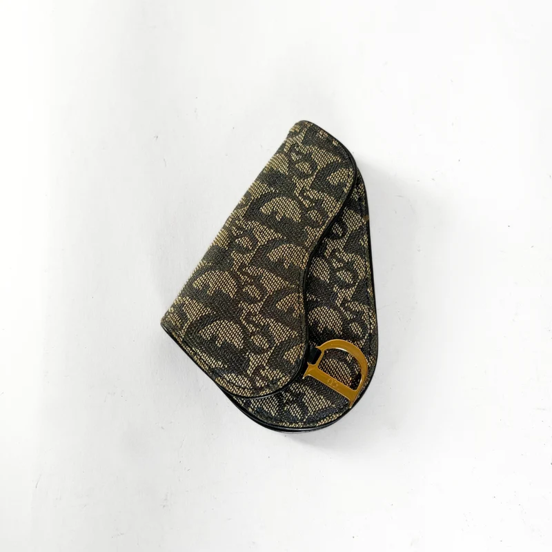Dior Portefeuille Saddle en toile oblique