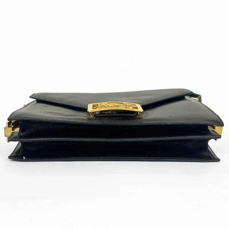 Celine Sac bandoulière en cuir noir