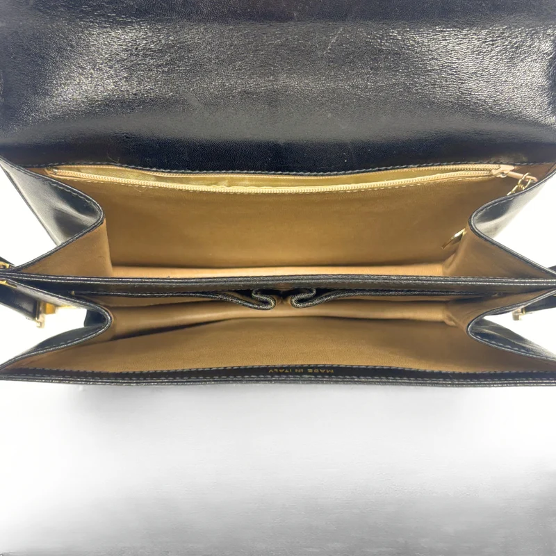 Celine Sac bandoulière en cuir noir