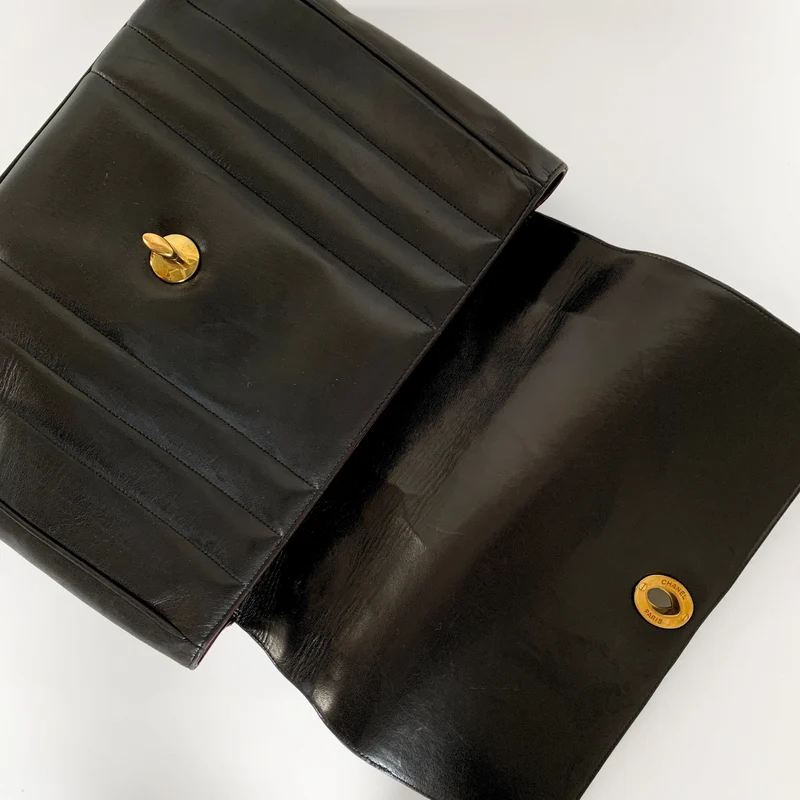 Chanel Sac Coco à poignée supérieure en cuir d'agneau