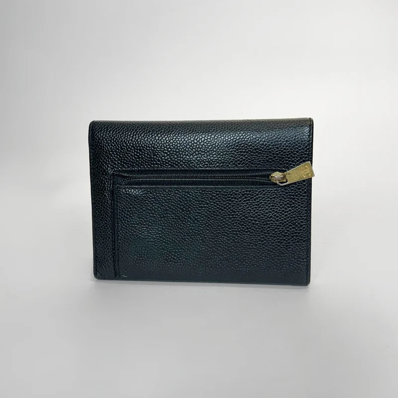 Chanel Portefeuille moyen en cuir caviar