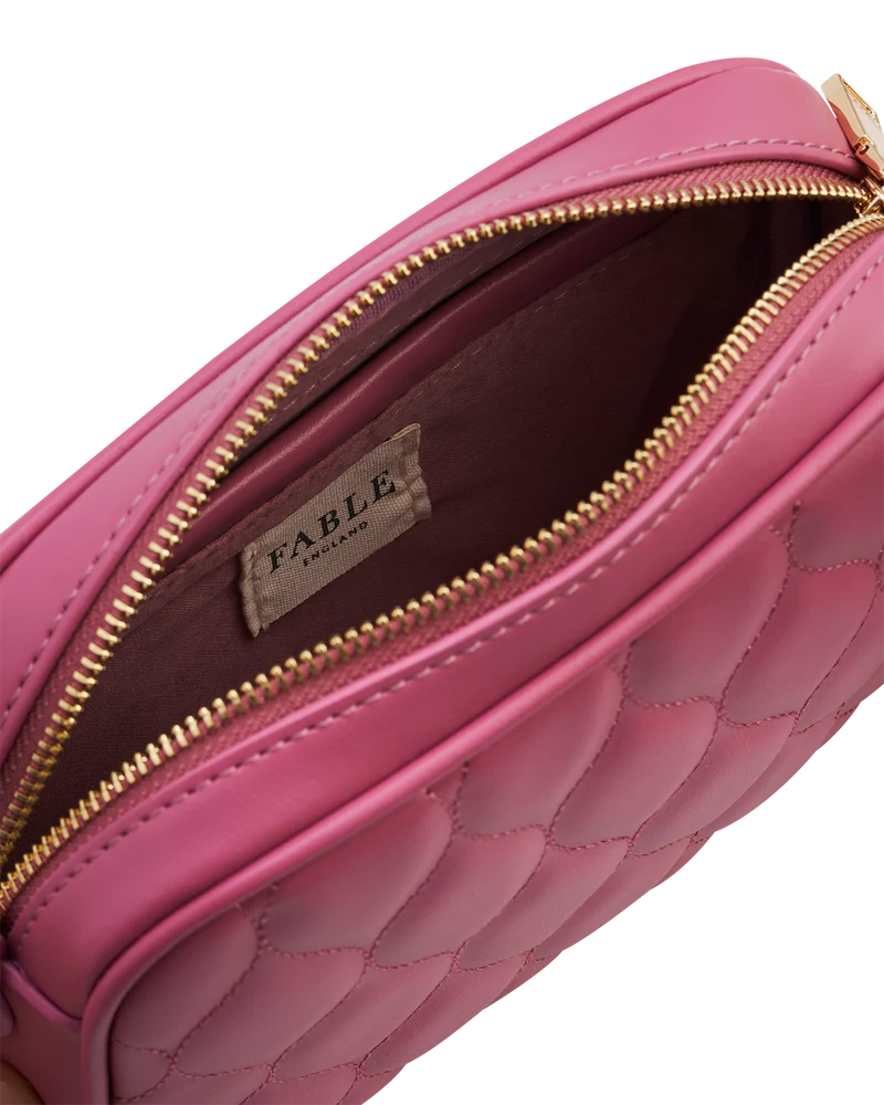 Alice Quilted Camera Bag in Rose Pink