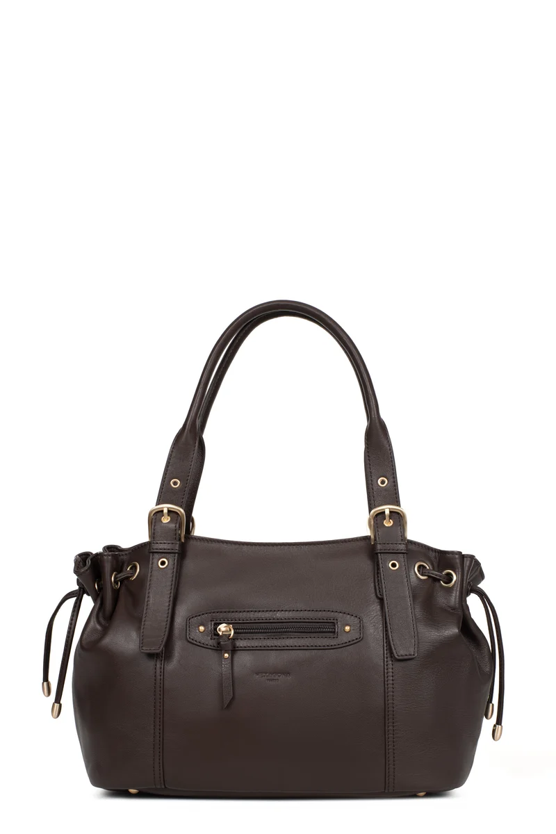 Sac porté épaule 2 anses - Cuir de vachette