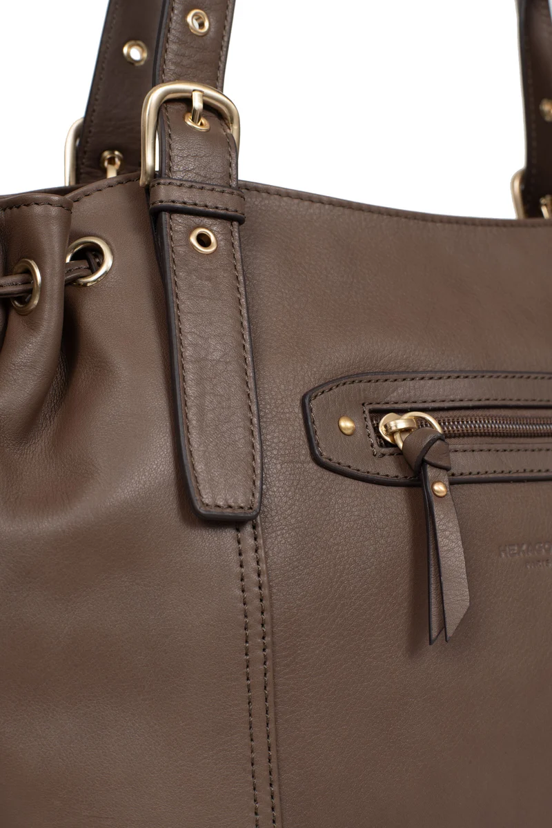 Sac porté épaule 2 anses - Cuir de vachette
