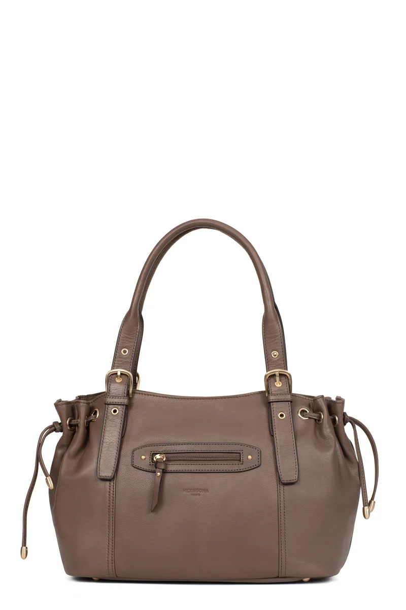 Sac porté épaule 2 anses - Cuir de vachette